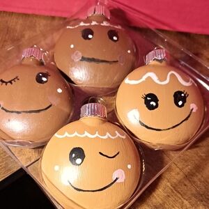 Gingerbread Brown Holiday Ornaments Set
